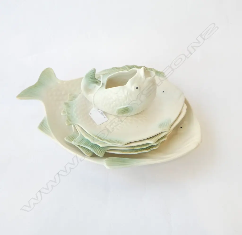 5 SHORTER & SON FISH PLATES + JUG  Image 1++