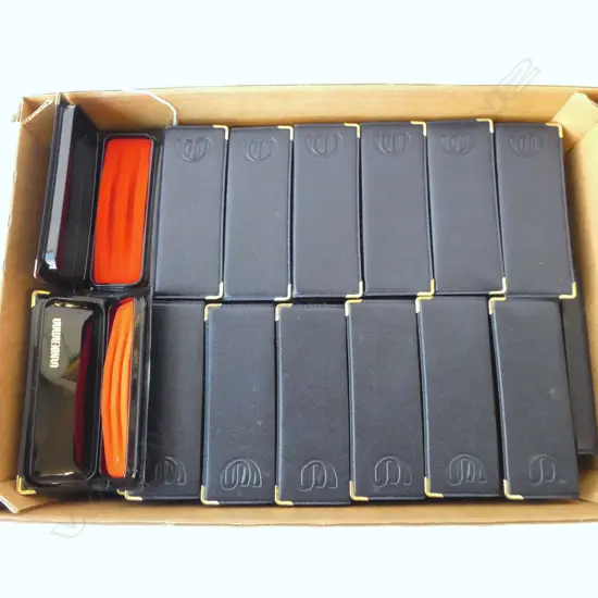 66 VINTAGE WATERMAN PEN CASES EACH HOLDS TWO PENS, L.170MM