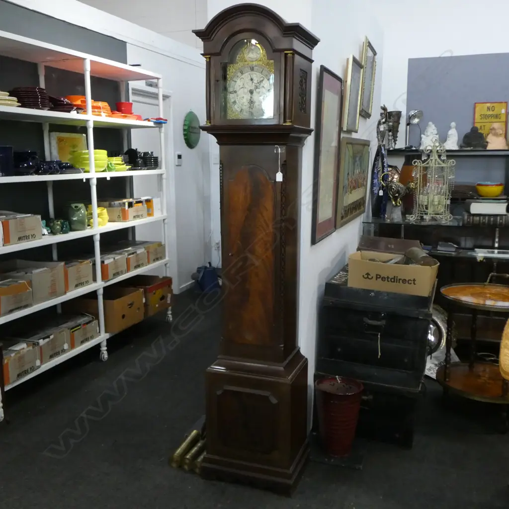 MAHOGANY LONG CASE CLOCK H.2000mm (WITH KEYS) Image 1++