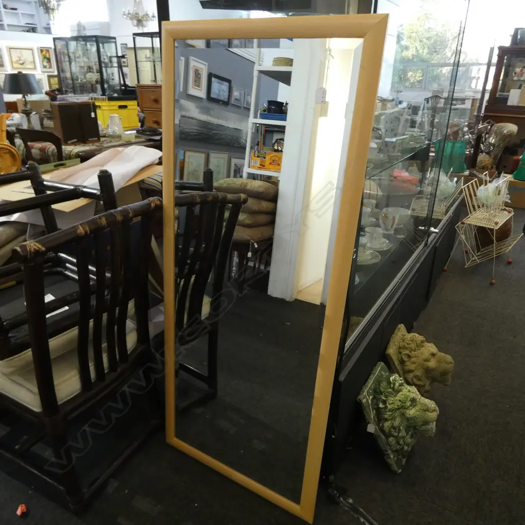 FRAMED FULL LENGTH MIRROR bevelled edge 1410 x 600mm Image 1++