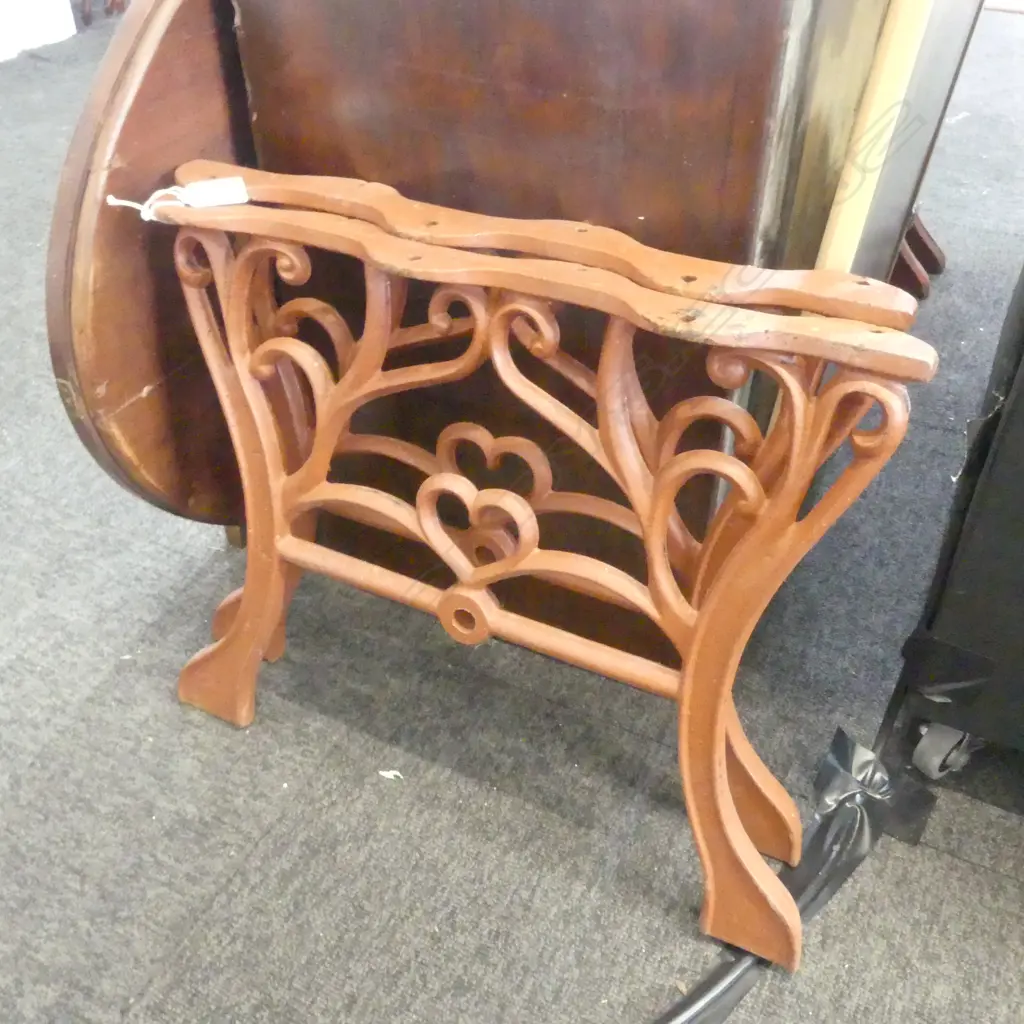 PR VINTAGE CAST IRON DECORATION PARK SEAT SUPPORTS no wooden slats H.380mm Image 1++