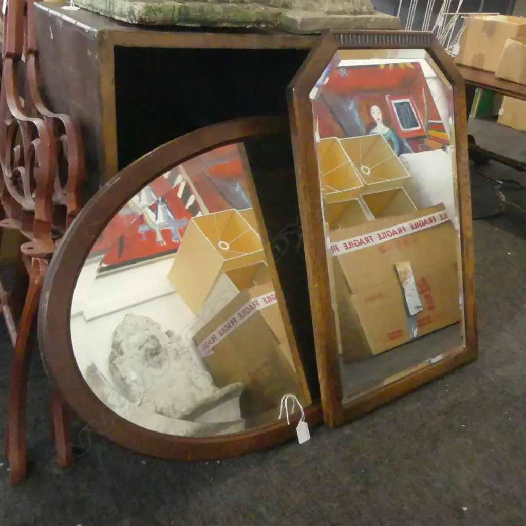 2 VINTAGE MIRRORS: 1 OVAL width 830mm Image 1++
