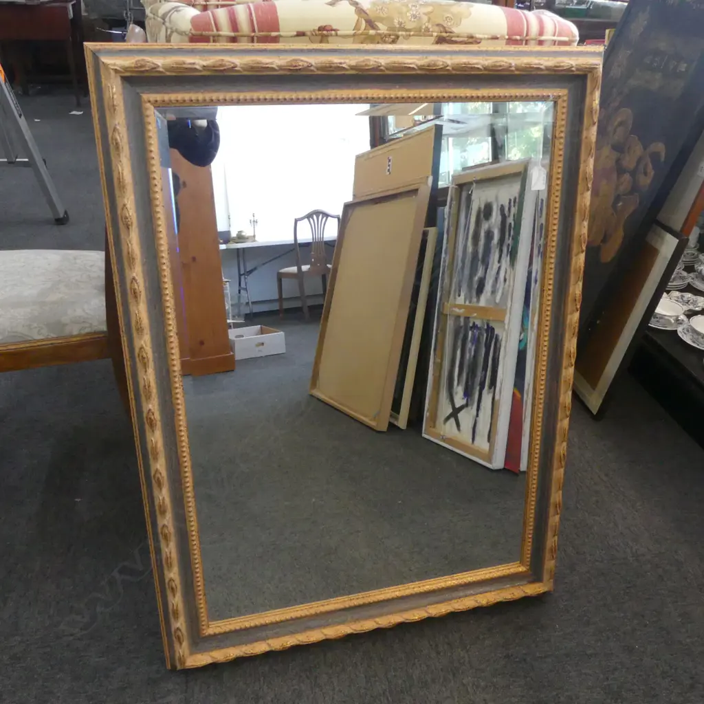 FRAMED BEVEL EDGED MIRROR 1020x760mm Image 1++