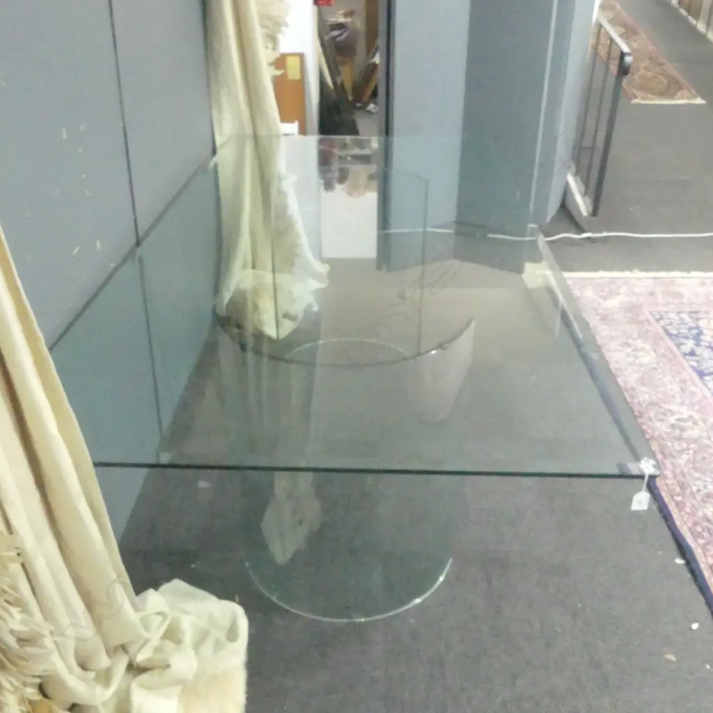 LARGE GLASS DINNING TABLE L.2200mm, W.1100mm Image 1++