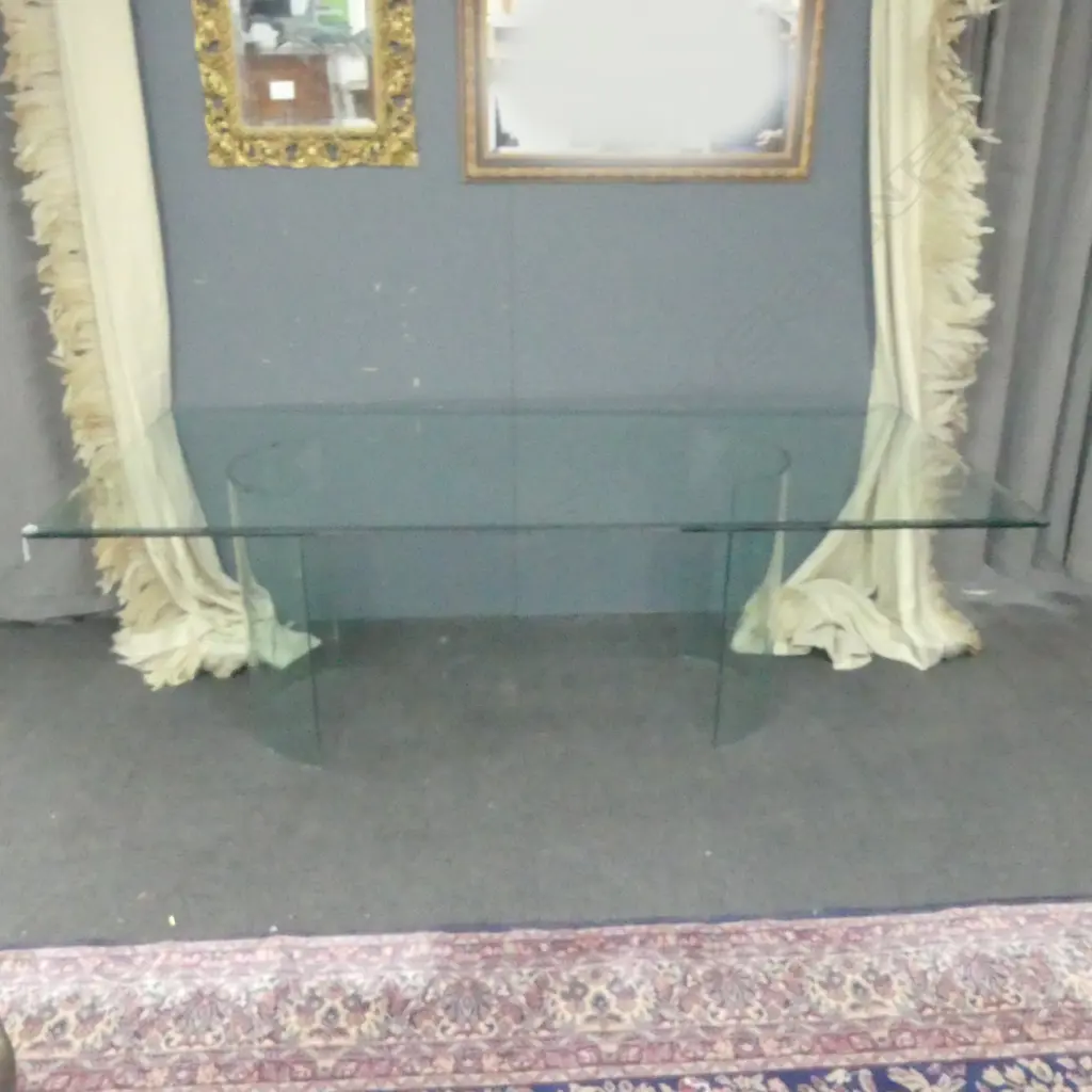 LARGE GLASS DINNING TABLE L.2200mm, W.1100mm Image 1++