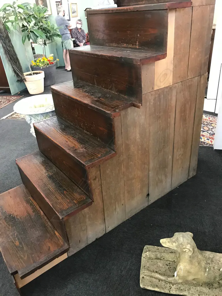 A good original 19thC Japanese Kaidan Tansu step chest, Image 1++