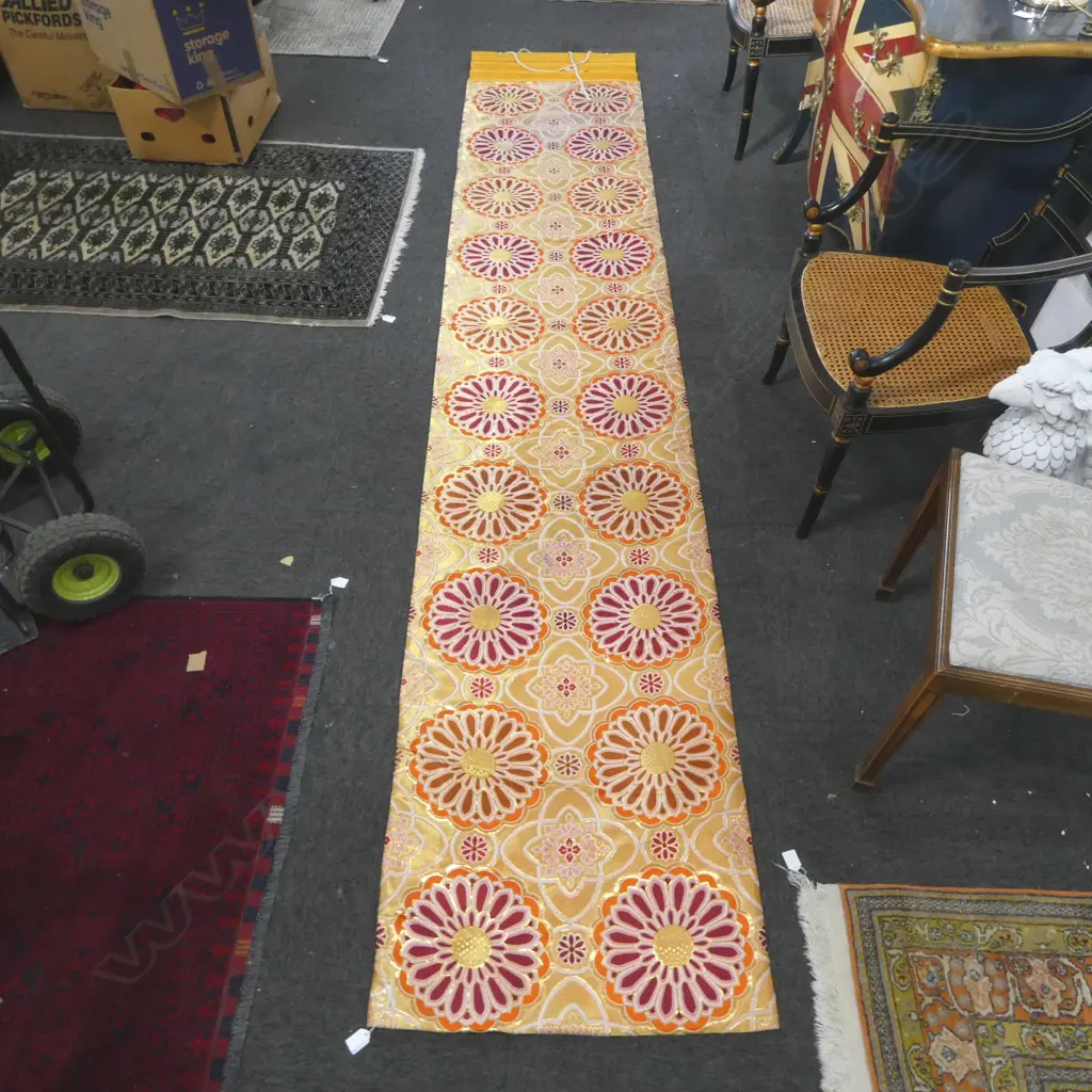 JAPANESE OBE CLOTH FLORAL DESIGN W650MM Image 1++
