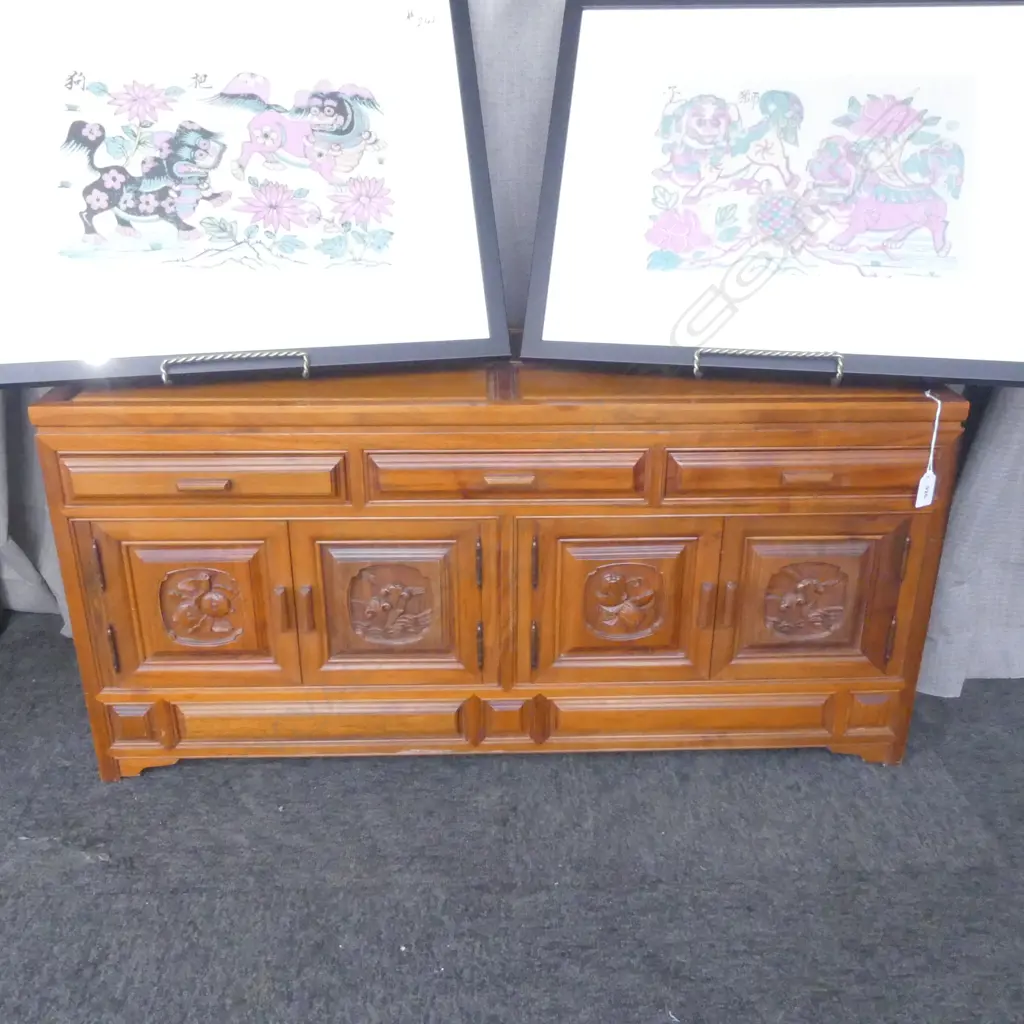 SMALL PROPORTION ORIENTAL CABINET 890x330x430mm Image 1++