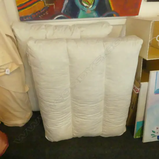 2 FEATHER/DOWN SQUABS APPROX. 800x700x250mm