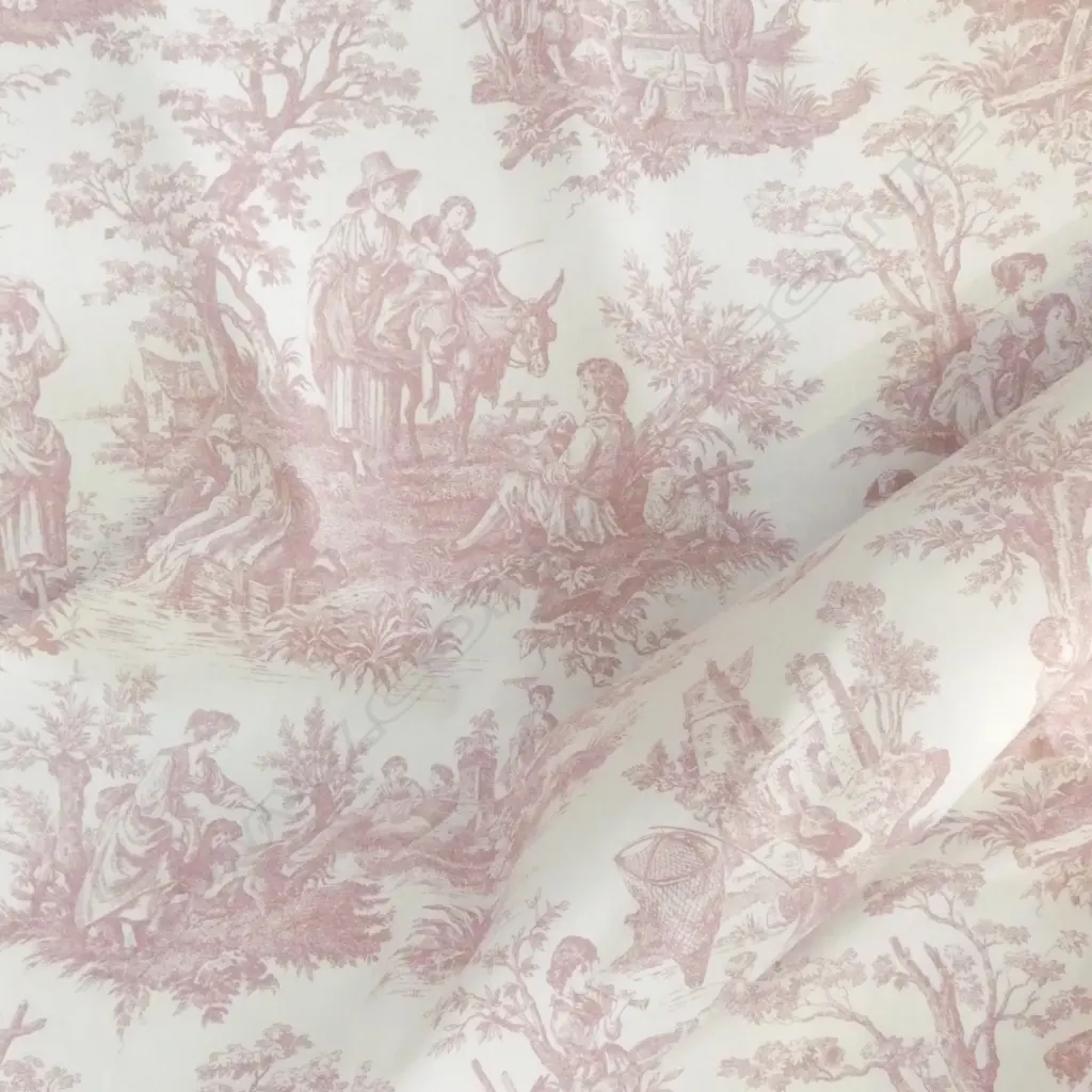 FABRIC BOLT; COUNTRY WEEKEND, PINK, COTTON, 50 METER Image 1++