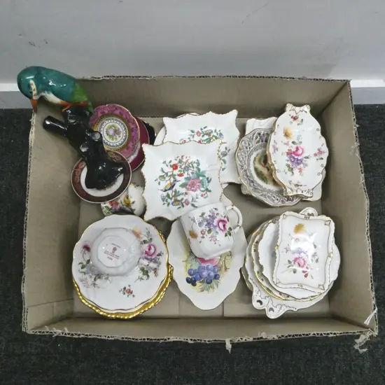 ASST. DERBY TEA CHINA + LIMOGES, AYNSLEY etc