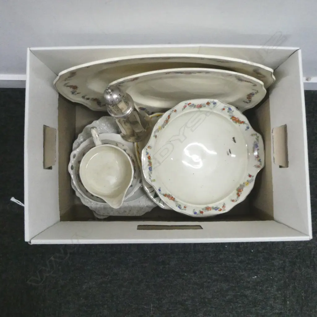 ASST. FANCY CHINA Incl. 4 ALFRED MEAKIN 'MARIGOLD', WALKER & HALL E/P CASTOR etc Image 1++