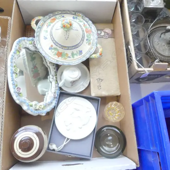 TRAY LOT MASONS TURREEN PARIAN PLAQUE CHINA MIRROR ETC
