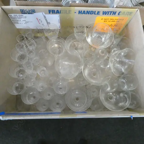 COLLECTION OF EDWARDIAN GLASSES VARIOUS SIZES