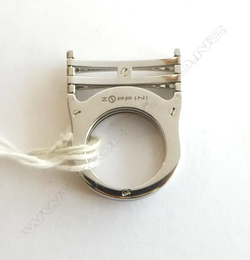 STEEL DESIGNER BRUTILIST style RING 'Firenze Italy' SIZE M Image 1++