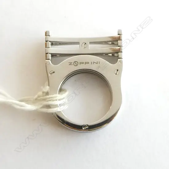 STEEL DESIGNER BRUTILIST style RING 'Firenze Italy' SIZE M