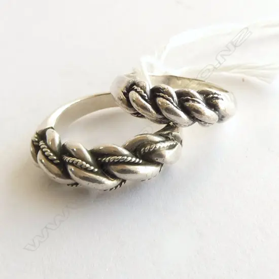 PR HANDCRAFTED SILVER RINGS (sizes L & O)