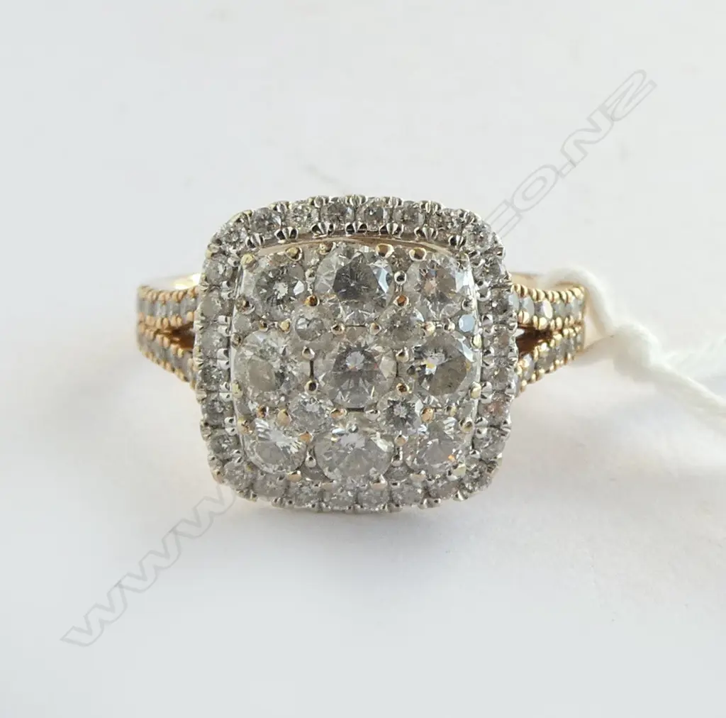 10ct DIAMOND RING (TDW DIA=1.5ct) Weight 5.3gm (MHJ) SIZE O Image 1++
