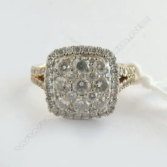 10ct DIAMOND RING (TDW DIA=1.5ct) Weight 5.3gm (MHJ) SIZE O