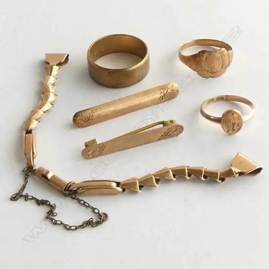 ASST. 9ct GOLD PCS, 17.37gms