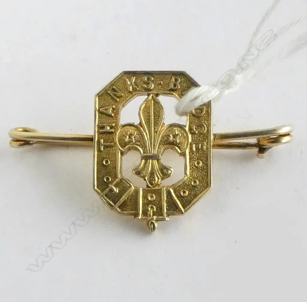 SILVER GILT BOY SCOUTS 'THANKS BADGE' Birmingham 1938 Image 1++