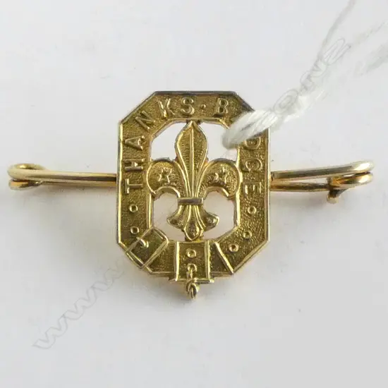 SILVER GILT BOY SCOUTS 'THANKS BADGE' Birmingham 1938