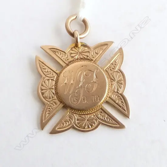 9ct ROSE GOLD MEDALLION 6.59gms