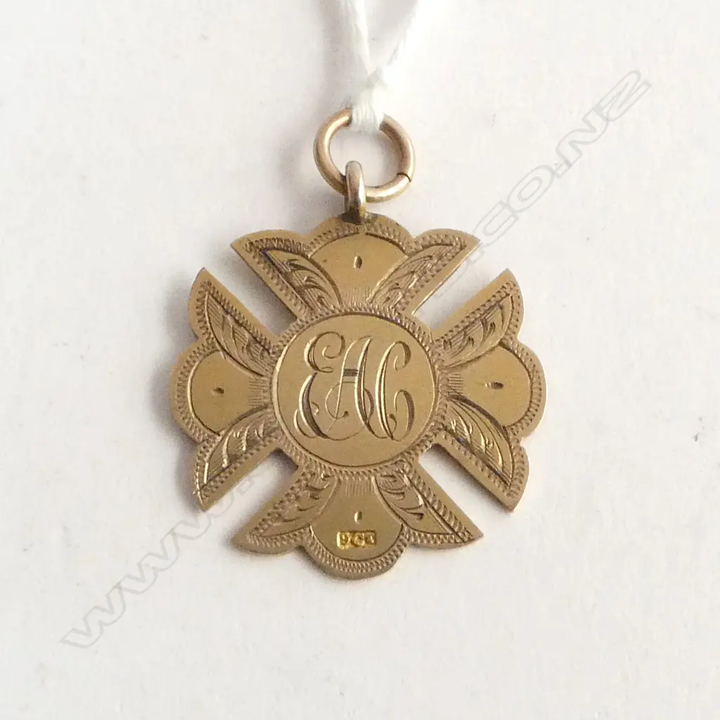 9ct ROSE GOLD MEDALLION 4.81gms 'MUSIC EXAM 1916' Image 1++