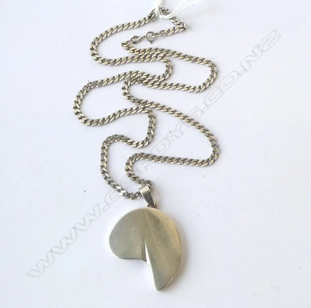 JENS HANSEN STG SILVER PENDANT NECKLACE L.320mm Image 1++