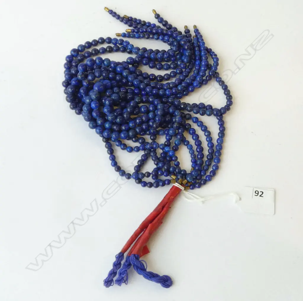 10 STRANDS DYED GRADUATED LAPIS LAZULI BEADS ? 268gm Image 1++