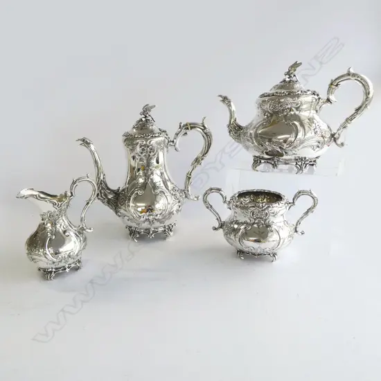 4 PCE SILVER PLATED TEA SERVICE, GOLDSMITHS & Co. SILVERSMITHS COMPANY, REGENT PLATE
