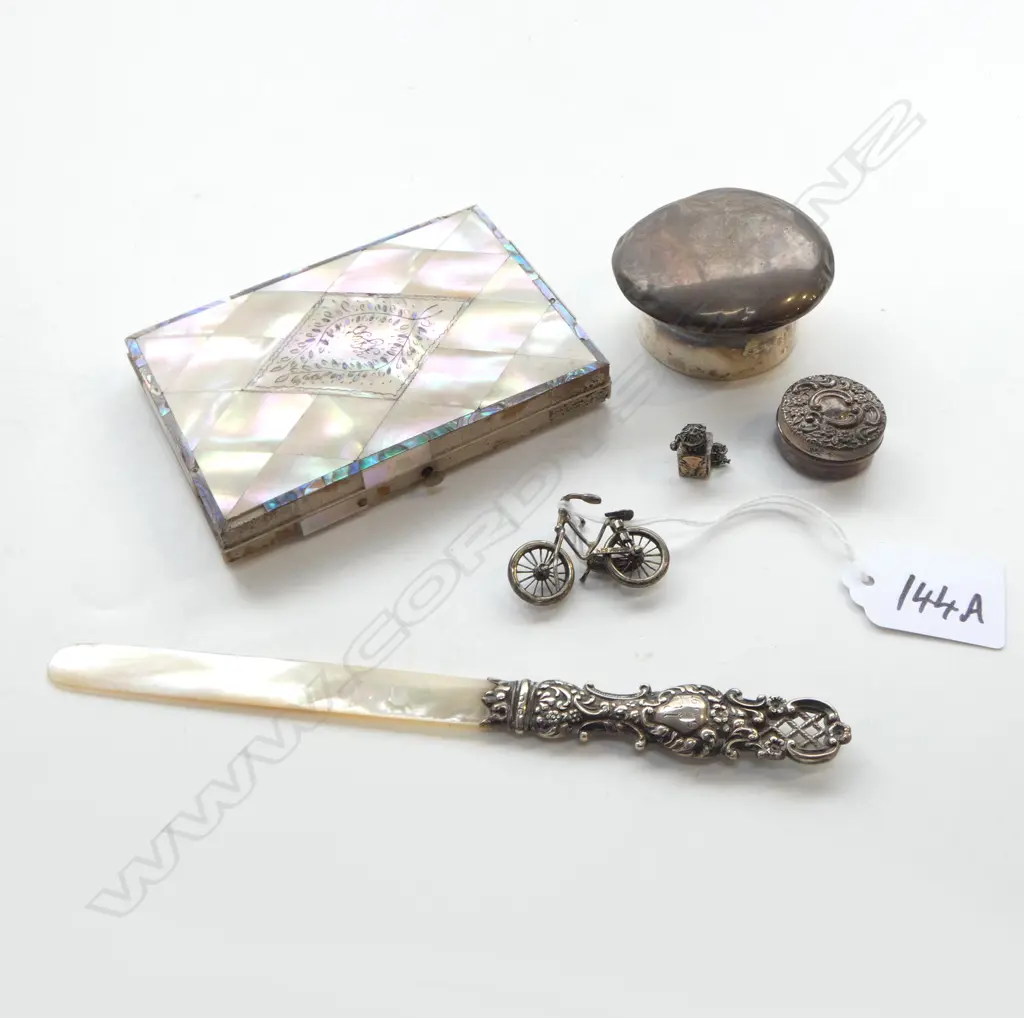 3 PCES STG SILVER 22gms, BIKE, MoP CASE (LOSSES) & LETTER OPENER Image 1++