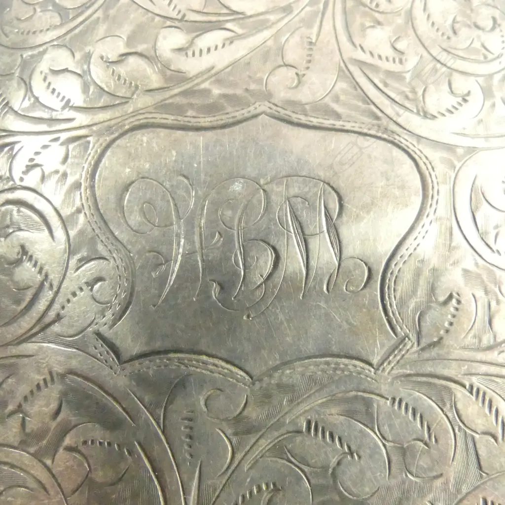 SILVER ENGRAVED CIGARETTE CASE 98gms DENTED Image 1++