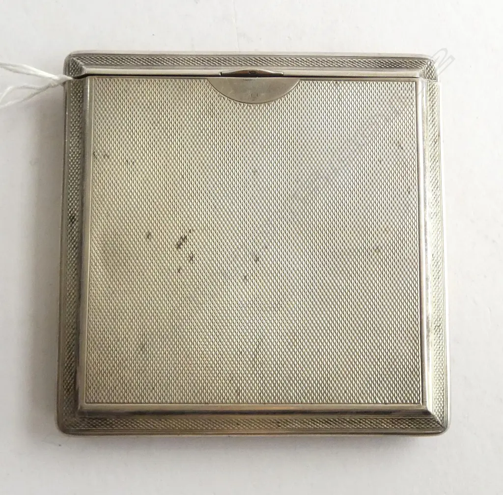 STG SILVER CIG. CASE, BIRMINGHAM 1927, 133.92gms Image 1++