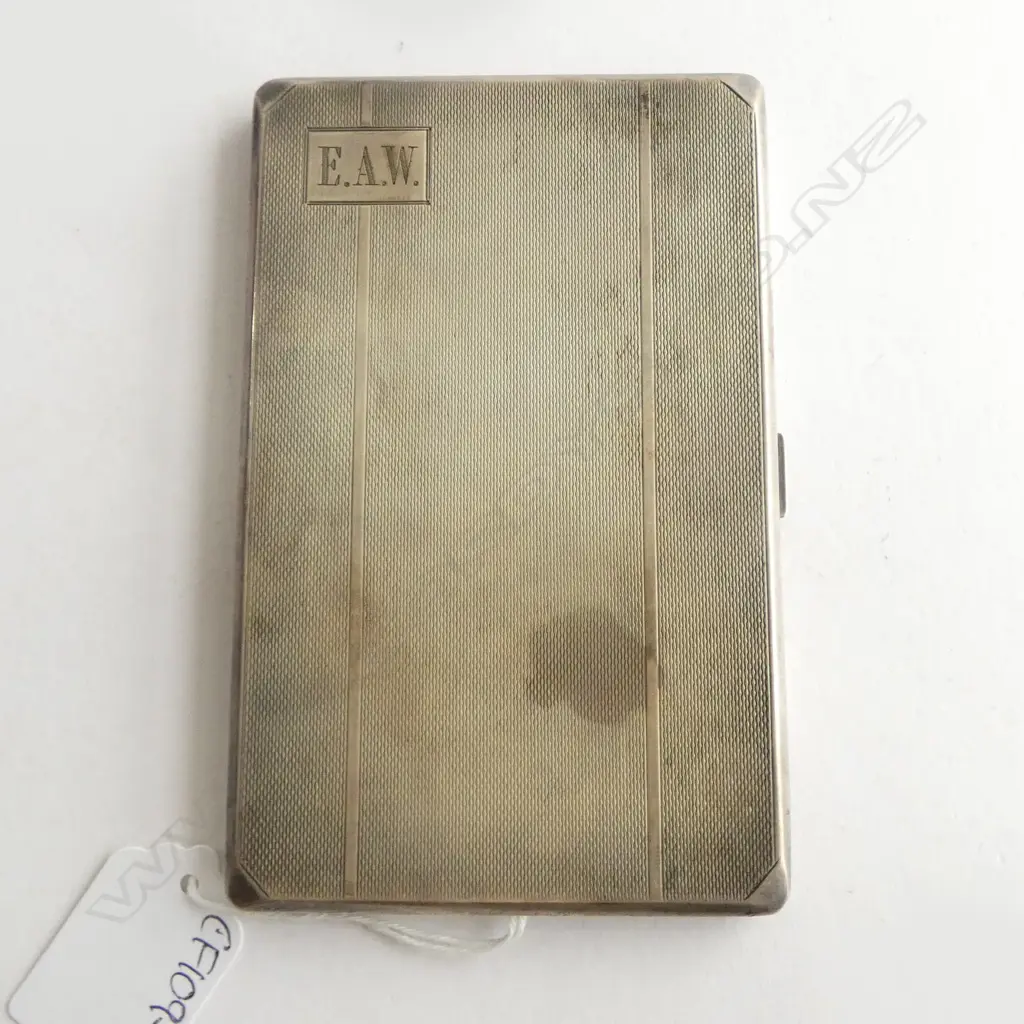 STG SILVER CIG. CASE, ENGRAVED 'ROYAL SINGAPORE FLYING CLUB', BIRMINGHAM 1937, 196gms Image 1++