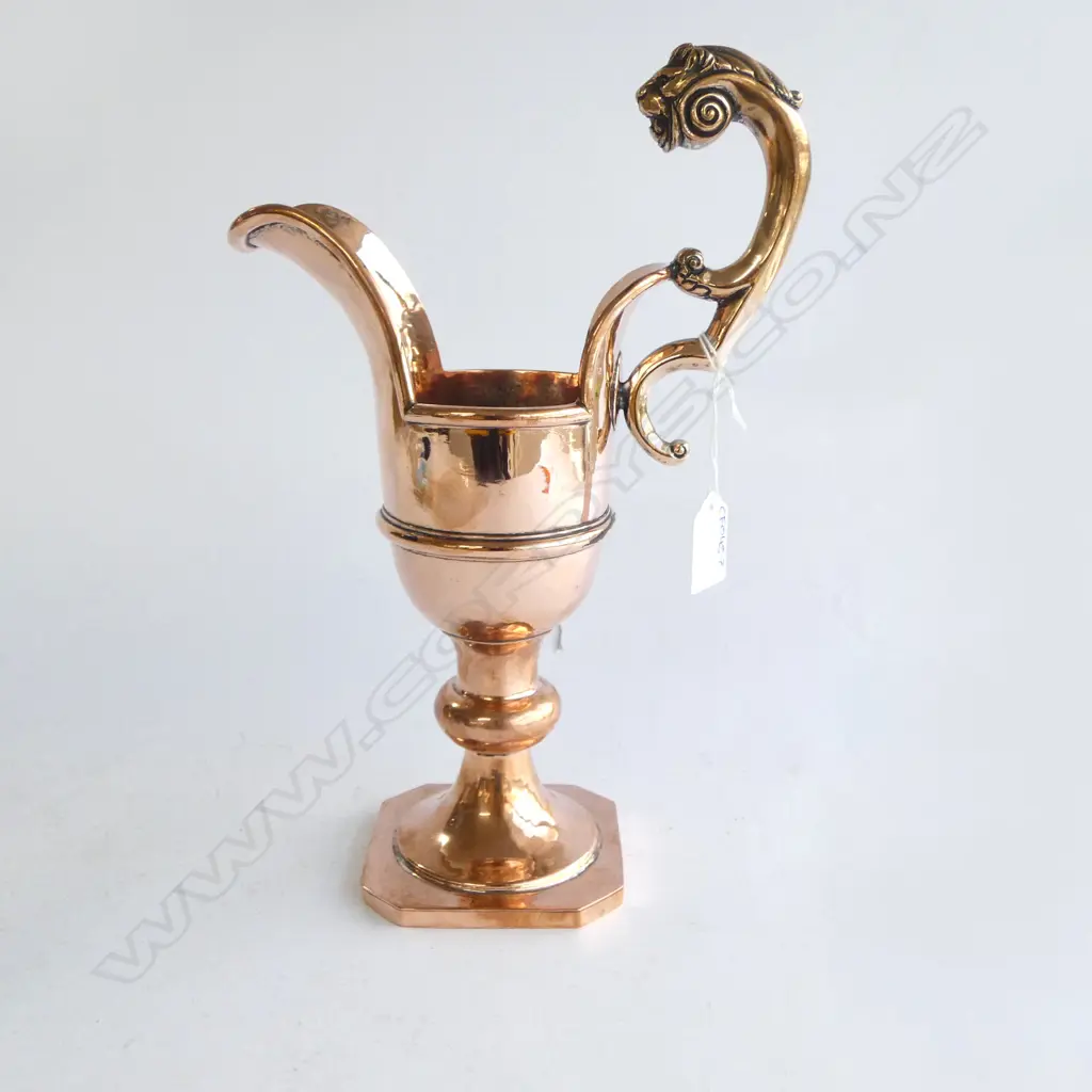 OLD SHEFFIELD PLATE EWER w. COPPER EXPOSED H.320mm Image 1++