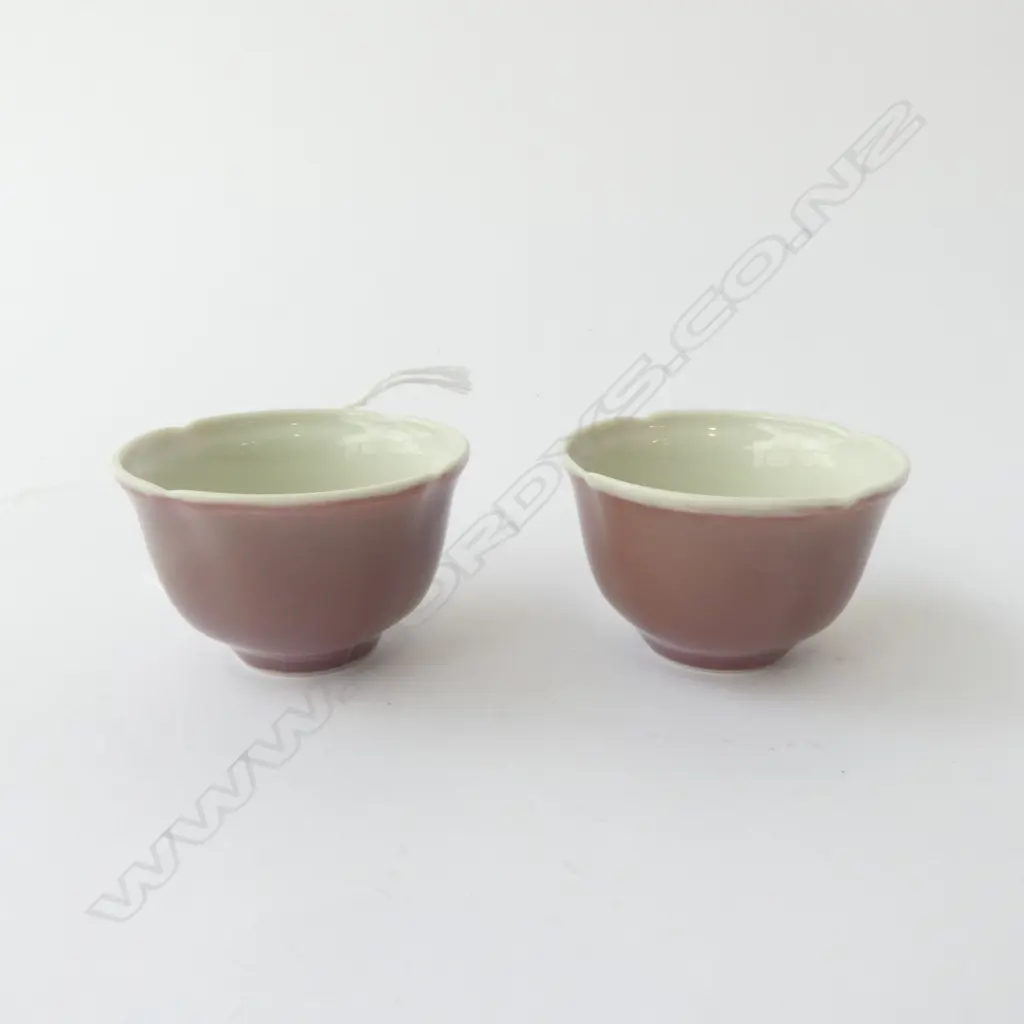 PR CHINESE WINE CUPS, 6 CHARACTER MARK, TINY RIM CHIP REPAIRED H.30mm Image 1++