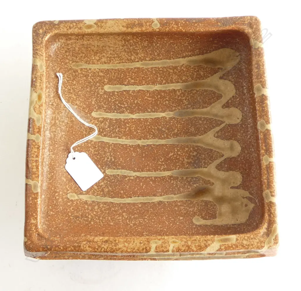 JAPANESE SHIGARAKI WOOD FIRED FOOTED DISH c1960s H.100 x 220 x 220mm Image 1++