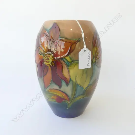 MOORCROFT DAHLIA VASE, H.205mm (hairline crack)