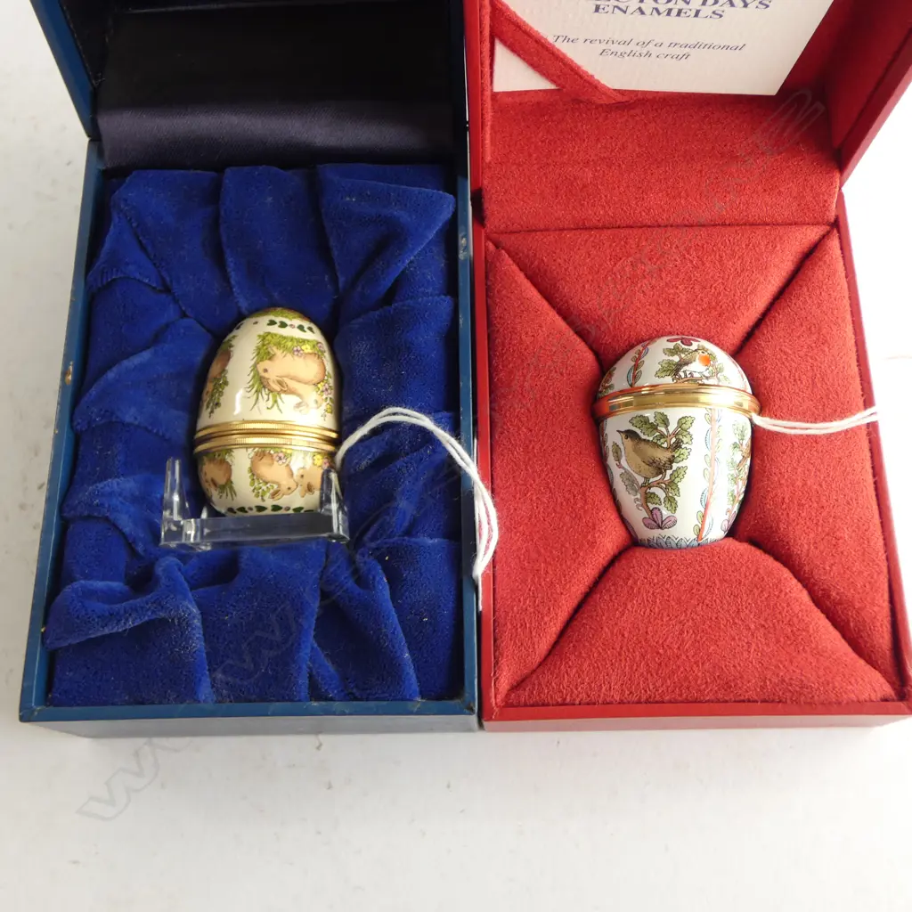 TWO 'HALCYON DAYS ENAMELS' EASTER EGGS (boxed) Image 1++