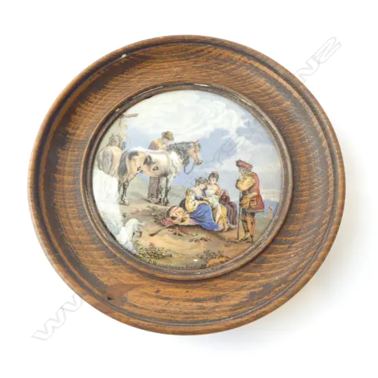 PRATTWARE POT LID IN WOODEN FRAME Dia.150mm