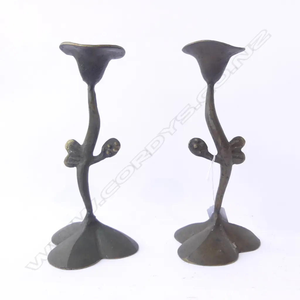 PR MATTHEW VON STURMER CAST BRONZE CANDLESTICKS, H.260mm Image 1++