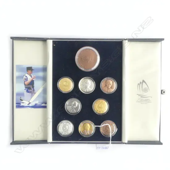 THAI CASED PROOF COIN SET '24th SEA GAMES DECEMBER 2007 NAKHON RATCHASIMA THAILAND' 240 X 170mm