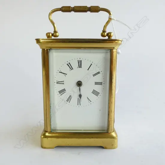 BRASS CARRIAGE CLOCK, H.150mm