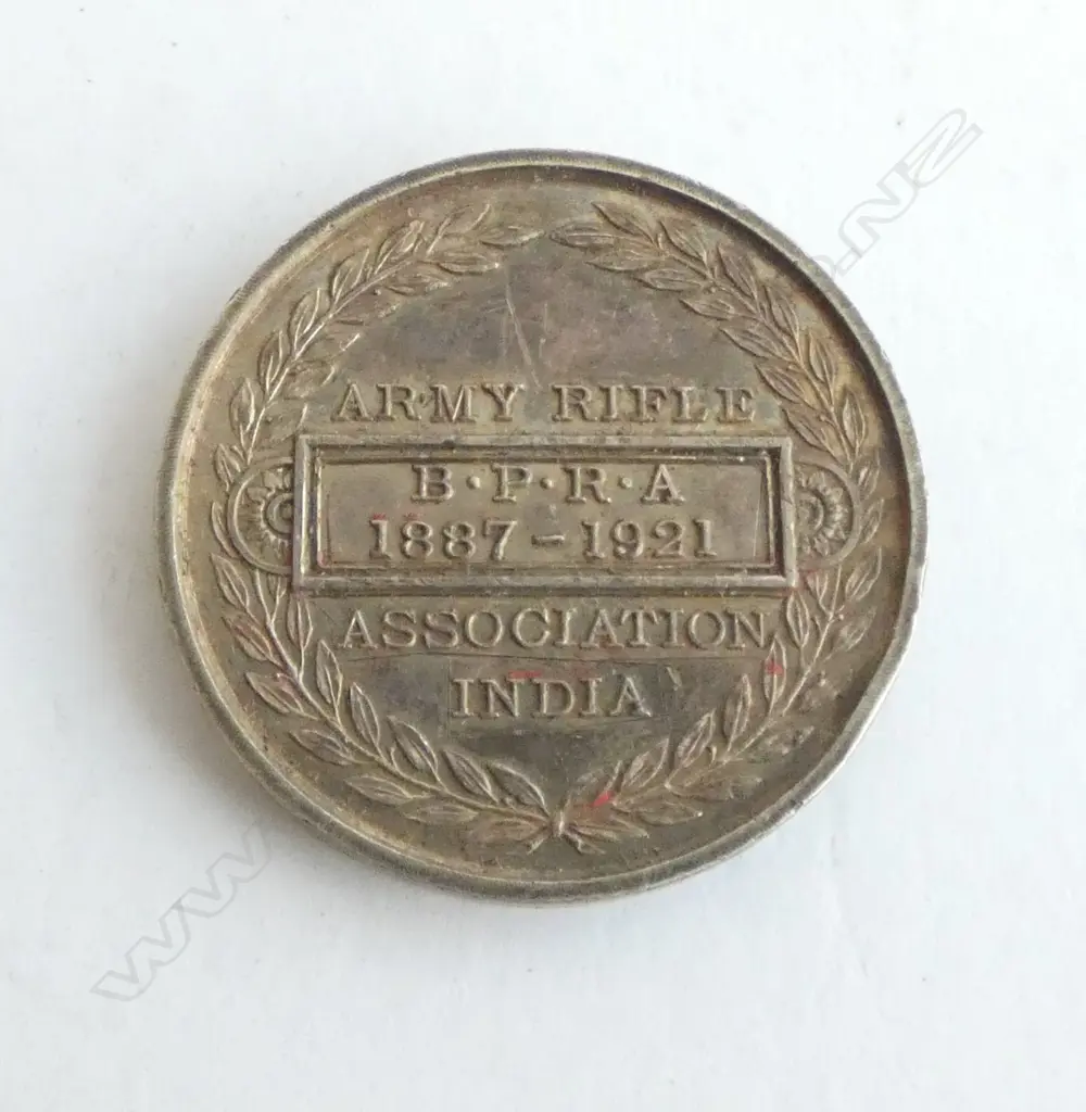NORTH INDIA RIFLE ASSOC. 1921 SILVER MEDAL 23.8gms Image 1++