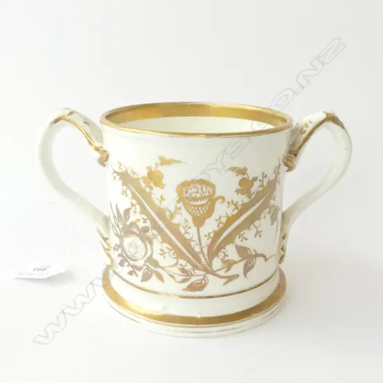 19thC LOVING CUP, FAULTS H.120mm