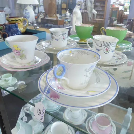 6 SHELLEY CHINA CSP SETS MIXED PATS