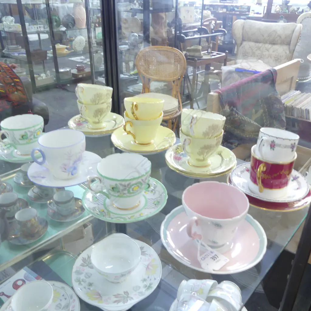 COLLECTION 12 SHELLEY CHINA COFFEE C/S MIXED PATS Image 1++