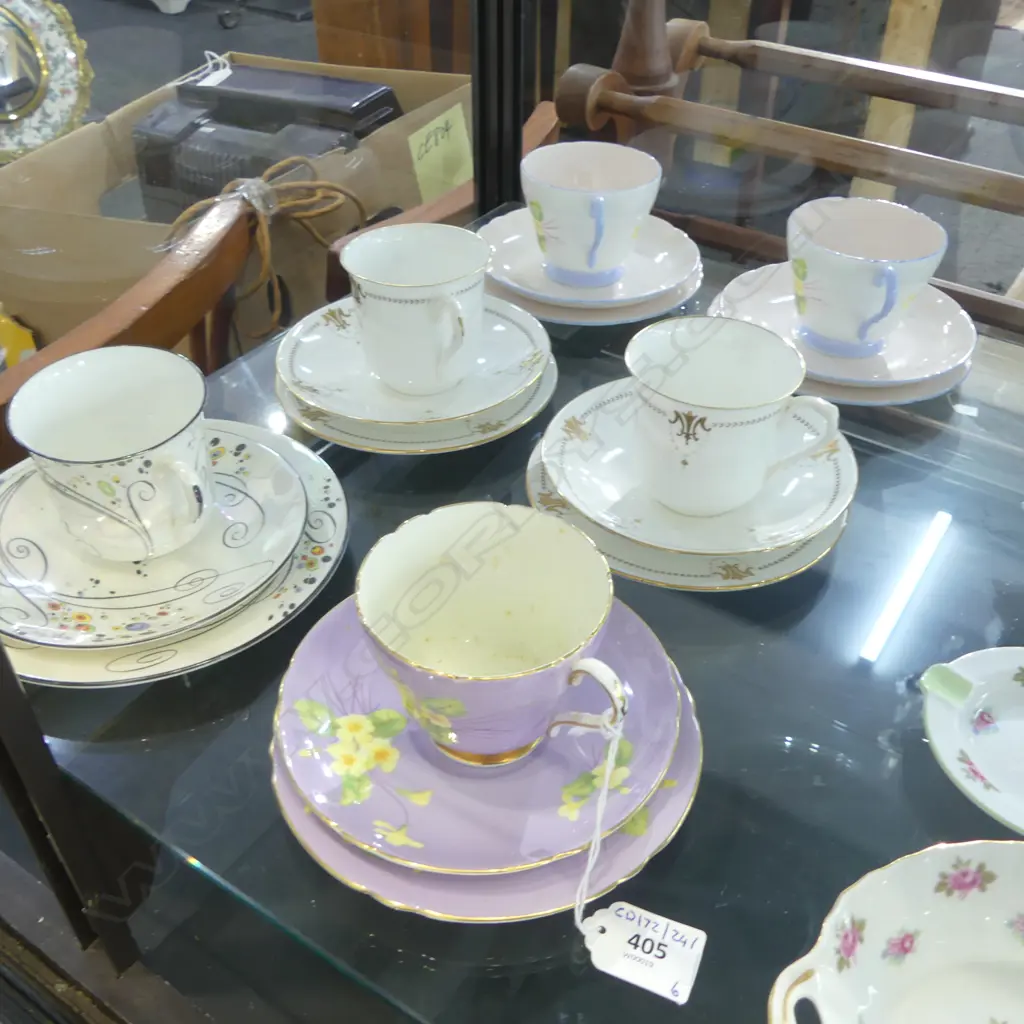 6 SHELLEY CHINA CSP SETS MIXED PATS Image 1++