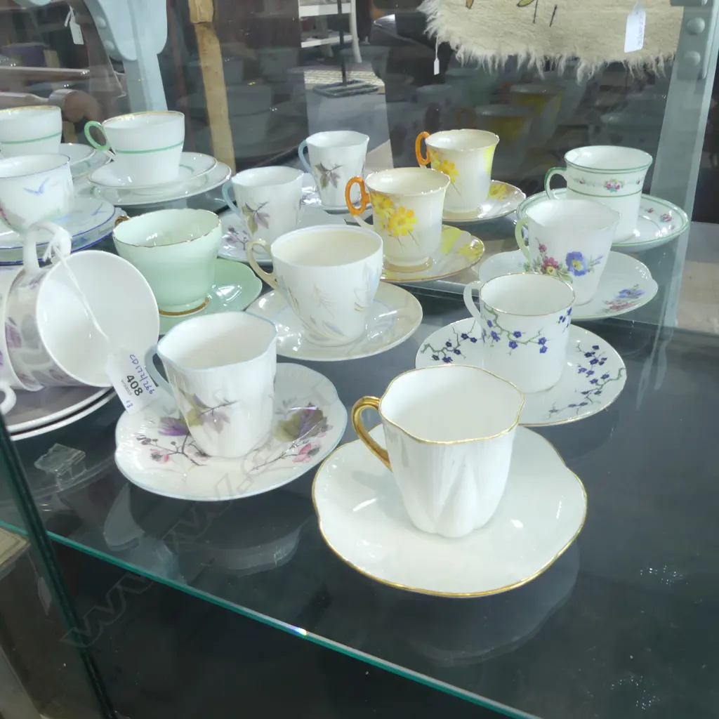 13 SHELLEY CHINA COFFEE C/S MIXED PATS Image 1++